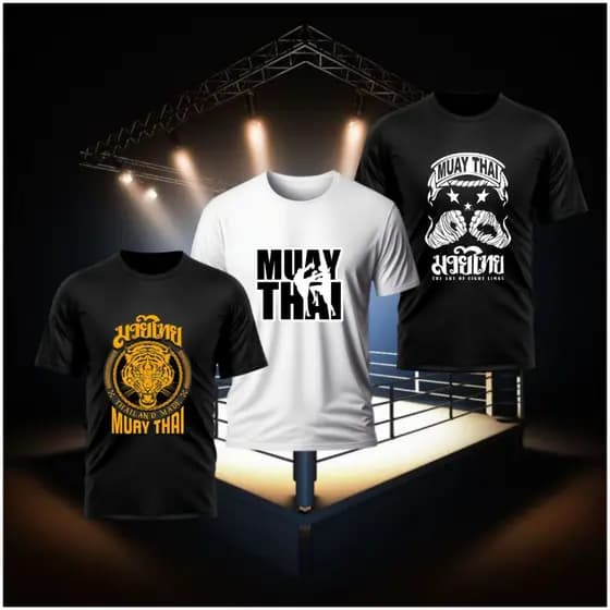 Kit 3 Camisetas Dry Fit Camisa Para Treino Muay Thai Tigre Amarelo Arte 8 Arms