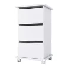 Gaveteiro Carrinho Auxiliar Organizador 62cm 3 Gavetas Cor Branco