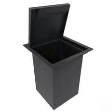 Lixeira Embutida Inox Preta 5 Litros para Pia Cozinha Gourmet Removível