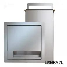 Lixeira Embutida 7L Inox com Balde – Ideal para Cozinhas Gourmet