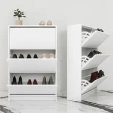 Sapateira Organizador de Calçados 3 Portas Basculantes Branco