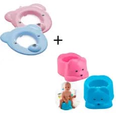 Kit Desfralde do Bebê Troninnho/Penico Urso +Redutor de Assento Infantil Adoleta