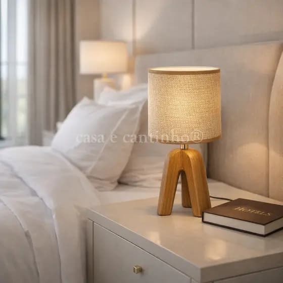 Luminária Abajur de Cabeceira Criado Mudo Sala Mesa Quarto Escritório Com Cúpula Bivolt