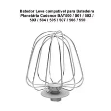 Batedor globo compatível para Batedeira Planetária C4dence BAT500 / 501 / 502 / 503 / 504 / 505 / 507 / 508 / 550