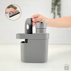 Kit Dispenser Porta Detergente E Esponja Com Rodinho De Pia OU
