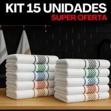 Kit Panos de Prato Jacquard  Atoalhado Felpudo Copa Premium 100% Algodão