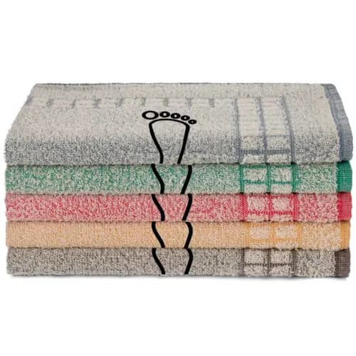 Kit 5 Tapete Para Banheiro Atoalhado Pezinho 100% Algodão 45x70cm