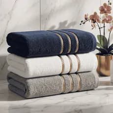 Kit 3 Toalha de Banho Grande Felpuda Macia Premium 100% Algodão 70x130cm