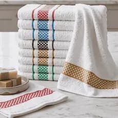 Kit 10 Pano de Prato Atoalhado Jacquard Copa Premium 100% Algodão
