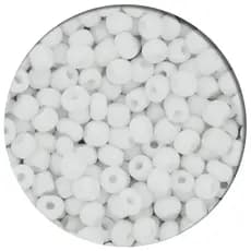 Miçanga Branca Leitosa para Guia 4mm - 50g Aprox. 660 Peças