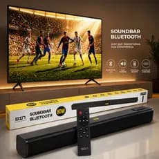 Sound bar Caixa de Som Bluetooth Home Teacher Som Tv Cinema P2 Soundbar Recarregável Computador Tv Televisão