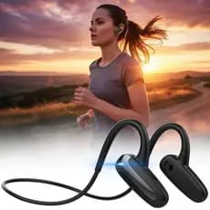 Fones de ouvido sem fio Bluetooth TWS, condução óssea, abertos para corrida, com cancelamento de ruido Ciclismo Corrida