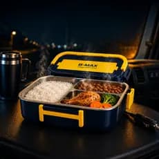 Marmita Elétrica Veicular 12v/24v bivolt Aquecedor De Alimentos Caminhão Carro Inox
