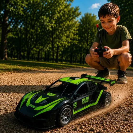 Carrinho de Controle Remoto Esportivo Infantil 360° 4 Funções a Pilha Brinca na Hora