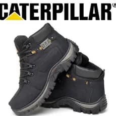 Bota Coturno Masculina Casual Caterpillar de Couro Costurado Impermeável Leve Reforçado Original Oferta Barato Super Top