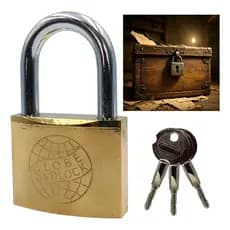 Cadeado Chave Tetra 50mm Anti Furto Prevenção Patrimonio Kit 02 Cadeados Chave Tetra 50mm Globe