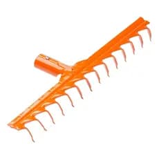 Ancinho Rastelo 14 Dentes De Aço S/ Cabo Folhas Grama Jardim