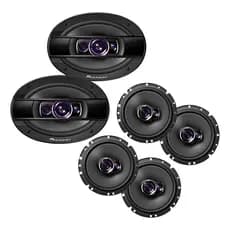 Alto Falante 6x9 69 Pioneer 800w Quadriaxial + 2 Par 6 Pol. Preto/cinza