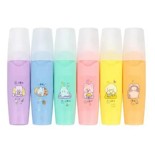 Kit Marca Texto Escolar Biblia Com 6 Cores Sendo 6 Neon