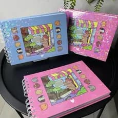 Livro De Colorir Capa Dura 50 desenhos Páginas 180g A5 - Pronta Entrrega Acabamento Holográfico