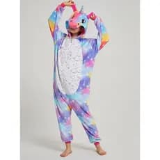 PIJAMA ADULTO FEMININO UNICÓRNIO BLOGUEIRA PREMIUM VIRGINIA TECIDO KIGURUMI INVERNO RAVE DIVERTIDO