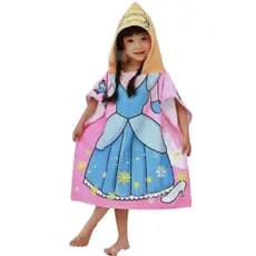 Toalha Infantil Banho Poncho Praia Algodão Grande Princesas Disney