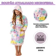 Roupão Infantil Felpudo Atoalhado Menina Menino Verão Roupa de Banho Praia Piscina