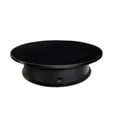 Suporte Expositor Giratorio Base Eletrico Para Vitrine Produtos  E Foto Preto Ate 8kg
