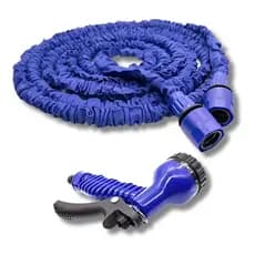Mangueira Mágica 30m Expansível Retrátil com Esguicho Pressão Alta Jardim Azul