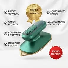 Mini Ferro De Passar Roupa Portátil A Vapor Bivolt Viagem Compacto Dobrável