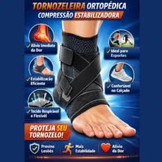 Tornozeleira Ortopédica Compressão Estabilizadora Alívio de Dores Proteção Tornozelo Academia Vôlei