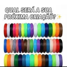 KIT COM 10 Refil Filamento PLA 1,75mm para Caneta 3D  Ideal para Desenhos, Modelagem e Criação
