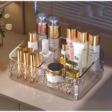 Caixa de armazenamento Acrílico Organizador de Maquiagem Cosméticos Perfumes Cesto Transparente Luxo