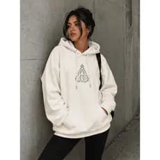 Moletom Premium estilo Canguru Silhueta de Nossa Senhora Aparecida religiosa Cristã Com Capuz