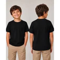 Camiseta Básica Criança/Infantil/Jovem escolar e Casual Lisa Preto e Branca Masculino e Feminina
