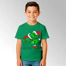 Camiseta Infantil e Adulto Unissex Para o Natal Monte seu Kit Estampa Don't Be a Grinch