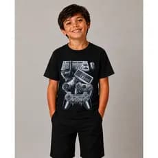 Camiseta Gamer Infantil Controles de Videogame unissex 100% Algodão Estampa Games Console Retro