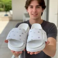 Chinelo Plataforma com Velcro Chinela Si-Liga Masculina e Feminina Sandália Macia estilo Papete Moda