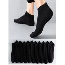 PACOTE COM 12 PARES DE MEIAS FEMININAS PRETA TAMANHO 35 AO 40