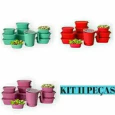 kit de potes 11 peças com jarra,jogo de potes tapoer com jarra 11 peças