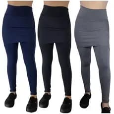 Kit 3 Calça Legging Academia Suplex Saia justa Tapa Bumbum Fitnes Malhar