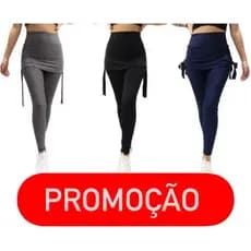 Kit 3 Calças Legging legue Saia Moda Evangélica Evegelica Academia tapa bumbum