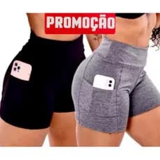 short com bolso lateral ideal para colocar celular enquanto treina ou caminha