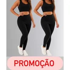 Kit 2 Conjunto Legging Tapa Bumbum Roupas Fitness Femininas Para Academia