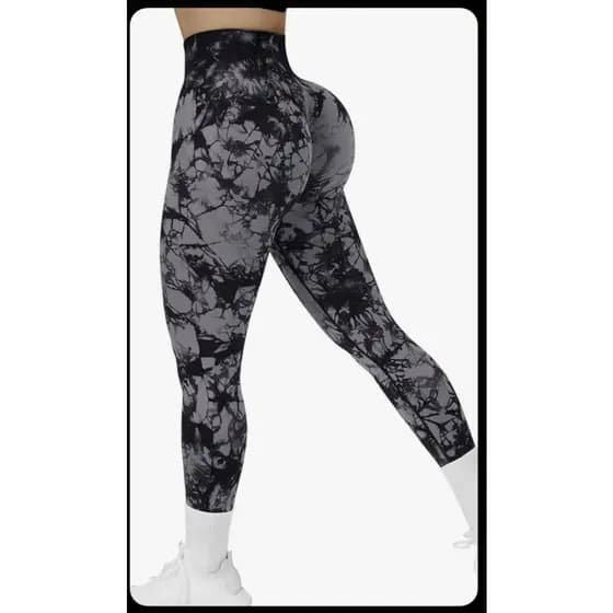 Calça Legging Feminina Marmorizada  Tie Dye Fitness Academia Cintura Alta Ajuste Perfeito ao Corpo