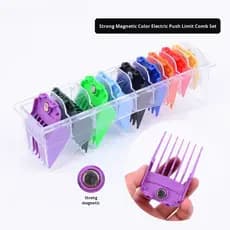 Kit 10 Pentes Guia para Máquina de Cortar Cabelo - Profissional com Trava de Ímã (1.5mm a 25mm)