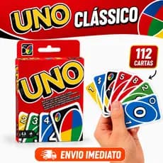 UNO Edição Clássica Jogo de Cartas - Alta Qualidade 112 Cartas Família Amigos