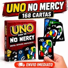 UNO No Mercy Jogo de Cartas Com Novas Regras e 168 Cartas Exclusivas