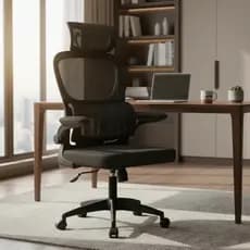 Cadeira De Escritório Ergonômica Com Apoio Lombar E Cabeça