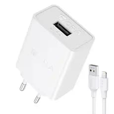 Carregador Parede 1Hora 2.4A+Cabo Usb A/Lightning Branco